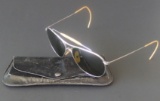 PAIR OF FIGHTER PILOT SUNGLASSES WITH  CASE