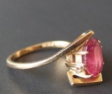 14KT GOLD & RUBY RING