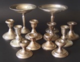 STERLING COMPOTES & CANDLE STICKS