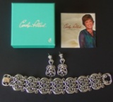 CAROLYN POLLACK STERLING BRACELET EARRING SET