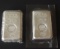 2 GEIGER 100 GRAM 0.999 SILVER BARS SEALED