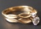 VINTAGE 14KT GOLD & DIAMOND RING SET