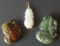 3 CHINESE CARVED JADE PENDANTS