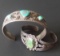 NAVAJO STERLING TURQUOISE CUFF BRACELETS (2)
