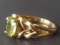 14KT GOLD PERIDOT RING