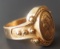 14KT GOLD ART NOUVEAU EMBOSSED RING