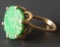 14KT GOLD & JADE RING