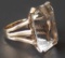 VINTAGE 14KT GOLD & CRYSTAL QUARTZ RING