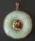 CHINESE 18KT GOLD & JADE PENDANT