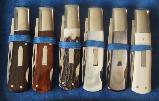 SET OF A.G. RUSSELL POCKET KNIVES (6)