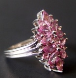 14KT GOLD & PINK SAPPHIRE RING