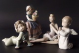 LLADRO PORCELAIN FIGURINES (4)