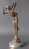 LA VINGTRIE 'GIRL WITH WINGS' BRONZE SCULPTURE