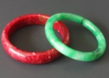 CHINESE JADE BANGLES (2)