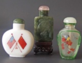 3 VINTAGE CHINESE SNUFF BOTTLES