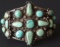 NAVAJO STERLING & TURQUOISE CUFF BRACELET