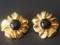 PAIR 18KT GOLD & ONYX LAGOS EARRINGS