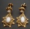 PAIR 14KT GOLD & OPAL EARRINGS