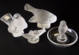 LALIQUE CRYSTAL BIRD COLLECTION (4)