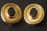 PAIR OF 14KT GOLD & SAPPHIRE EARRINGS