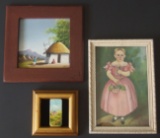 3 MINIATURE OIL PAINTINGS