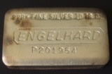 ENGELHARD 10 TROY OZ SILVER BAR POURED