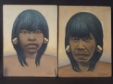 TRIBAL PORTRAIT PAINTINGS (2)