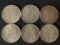 6 x  1921 MORGAN SILVER DOLLAR COINS