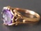 ANTIQUE 14KT GOLD INTAGLIO AMETHYST RING