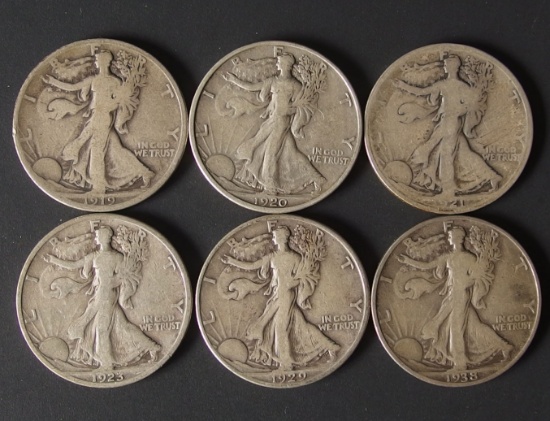 WALKING LIBERTY SILVER HALF DOLLAR COINS