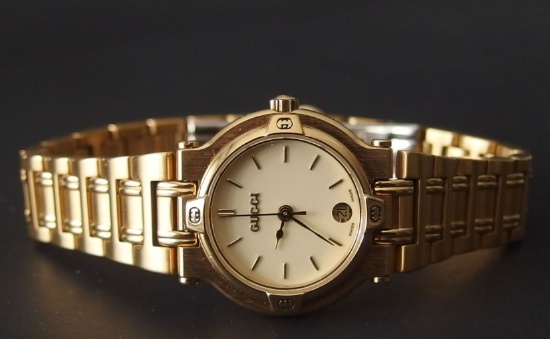 GUCCI 9200L GOLD PLATED LADIES WATCH W/BOX