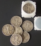 20 WALKING LIBERTY SILVER HALF DOLLAR COINS