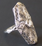 DECO PLATINUM & DIAMOND LADIES RING