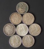 8 MORGAN SILVER DOLLAR COINS