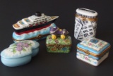 LIMOGES PORCELAIN BOXES (5)