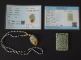 CHINESE CARVED JADE WITH CERTIFICATION (2)