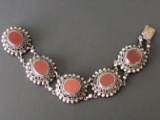 ANTIQUE SILVER & CARNELIAN BRACELET