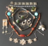 VINTAGE STERLING & COSTUME JEWELRY