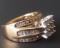 10KT GOLD & DIAMOND COCKTAIL RING