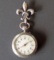 ANTIQUE SWISS SILVER NURSE'S LAPEL WATCH