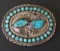 DAVID K. LISTER STERLING & TURQUOISE BUCKLE