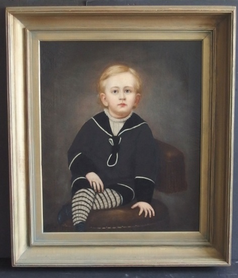 VICTORIAN PORTRAIT PAINTING SIGNED RUSSELL