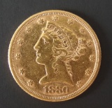1880 $5 LIBERTY HEAD GOLD COIN
