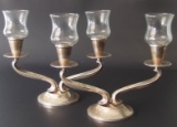 PAIR FISHER STERLING CANDLESTICKS