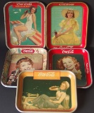 COCA-COLA ADVERTISING TRAYS (5)