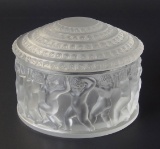 LALIQUE 'ENFANTS' CRYSTAL POWDER BOX