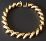 VINTAGE 14KT GOLD LINK BRACELET 27.1 GMS!