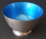 TOWLE STERLING & ENAMEL BOWL