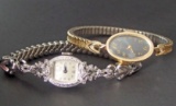 2 VINTAGE 14K GOLD CASE LADIES WRIST WATCHES