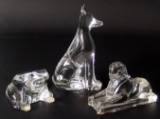 BACCARAT CRYSTAL ANIMAL FIGURINES (3)